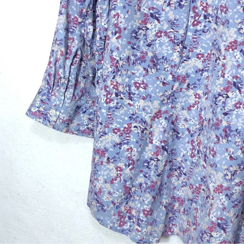 Eddie Bauer Petite Spring Floral Button Down Shirt Womens Size LP - Picture 4 of 5